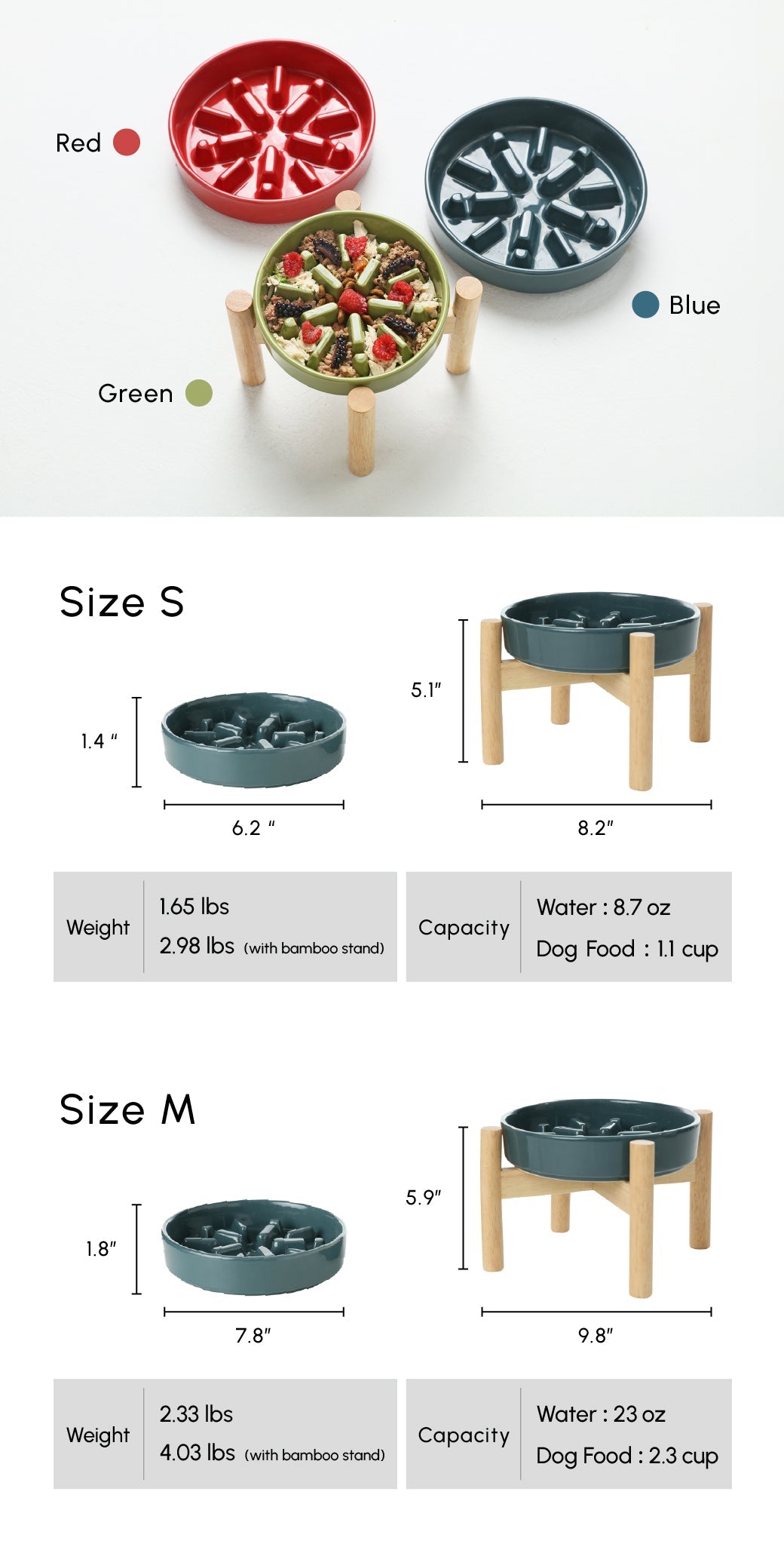 PEHOM | Slow Feeder Dog Bowls