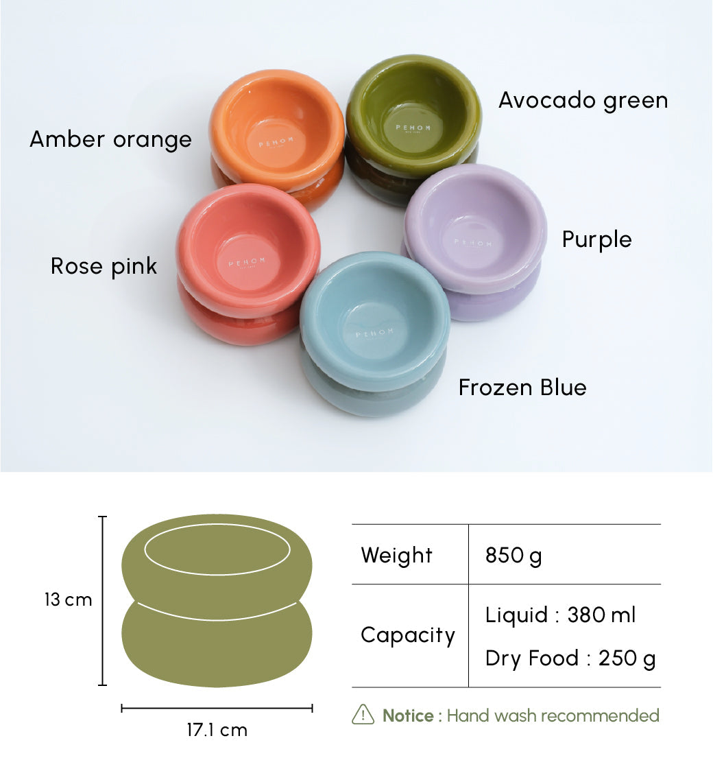 PEHOM | Soufflé Pet Bowl | Avocado Green