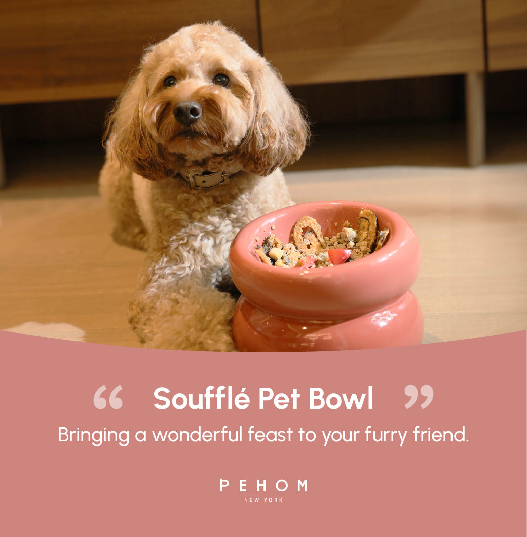 PEHOM | Soufflé Pet Bowl | Rose Pink