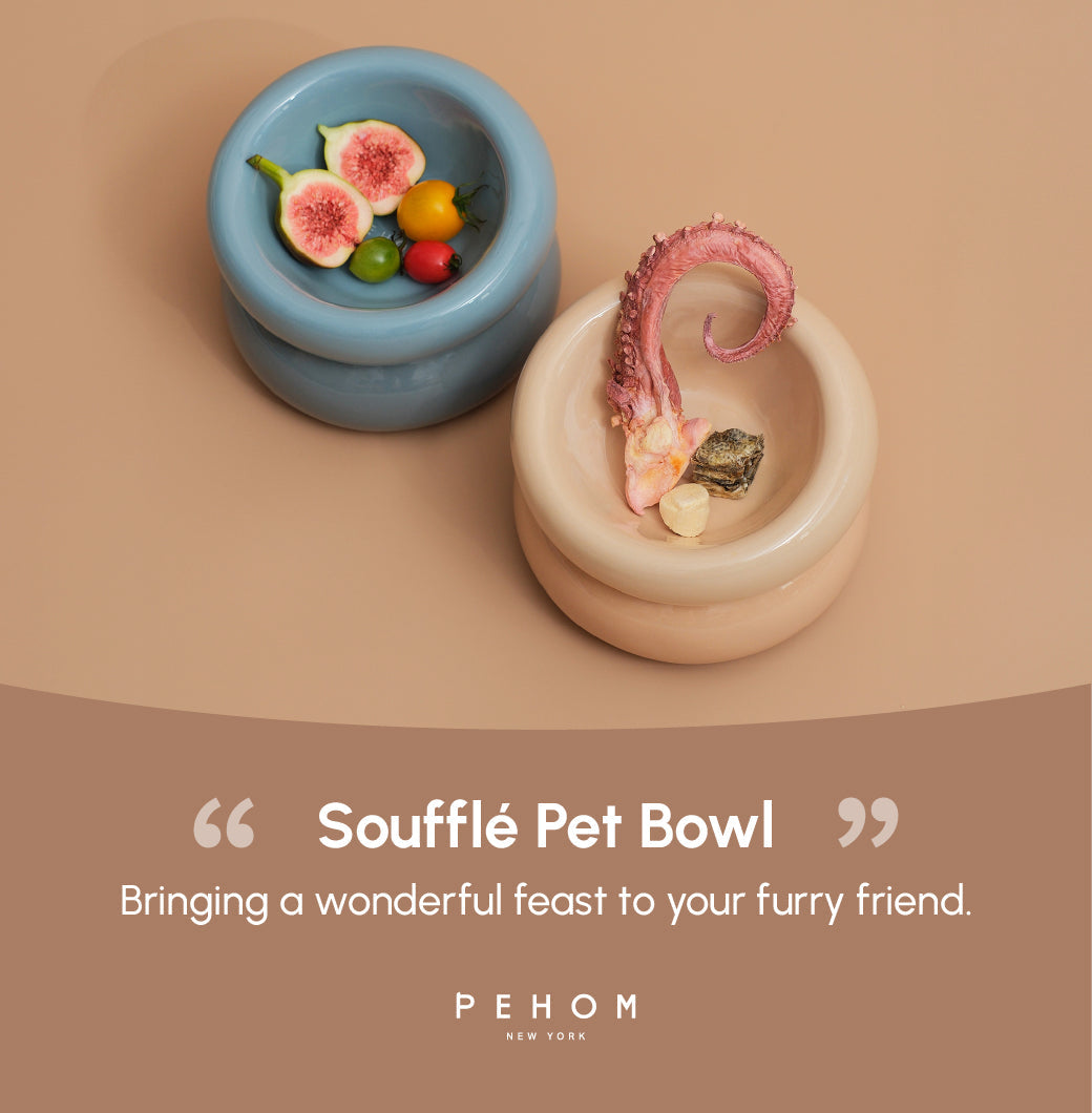 PEHOM | Soufflé Pet Bowl | Cream Beige