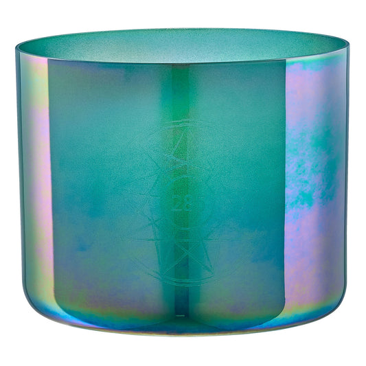6.75" Essence Solfeggio Crystal Singing Bowl, 285 Hz, Turquoise Green