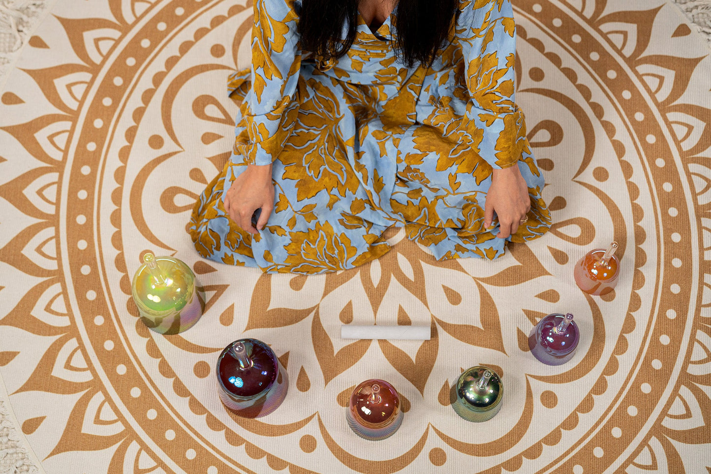 6-Piece Essence Solfeggio Crystal Singing Bowl Set