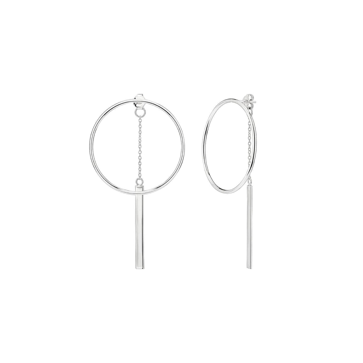 Interchangeable Circle Drop Earrings