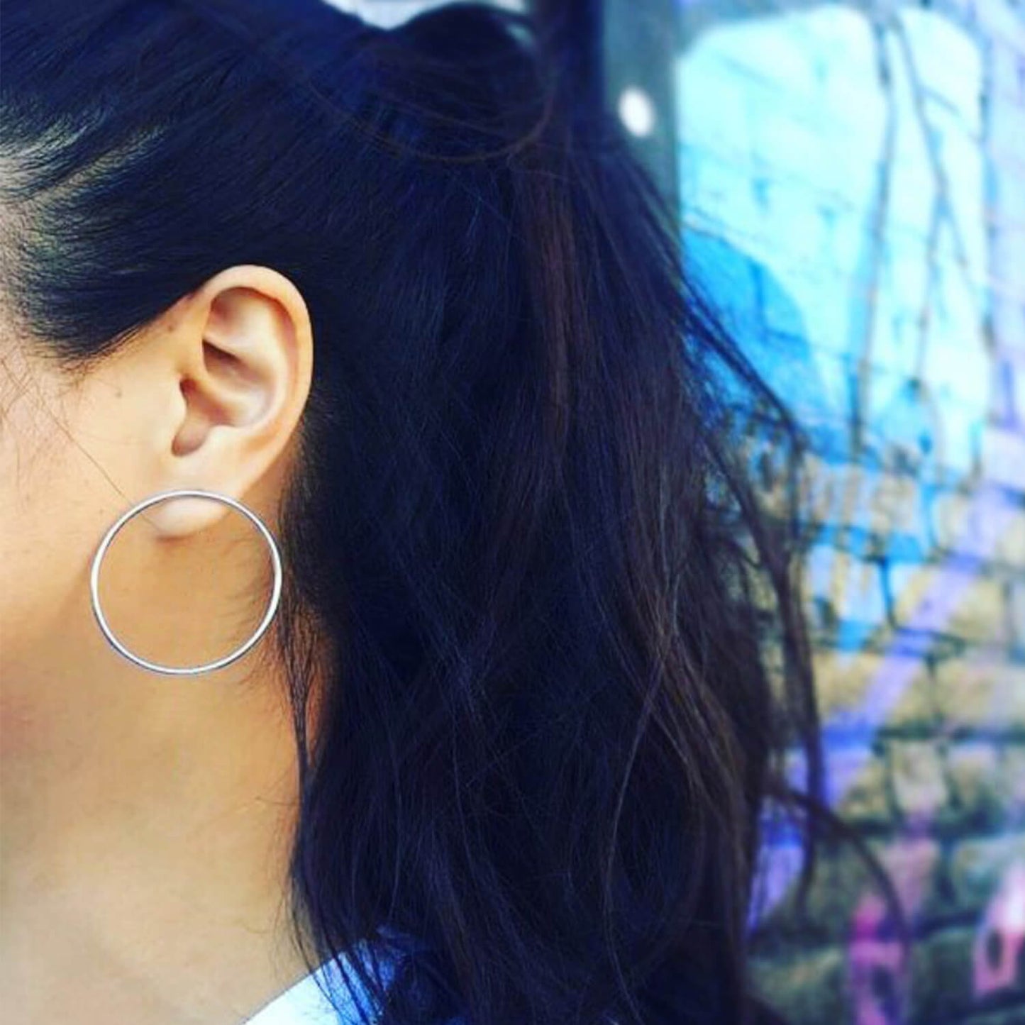 Interchangeable Circle Drop Earrings