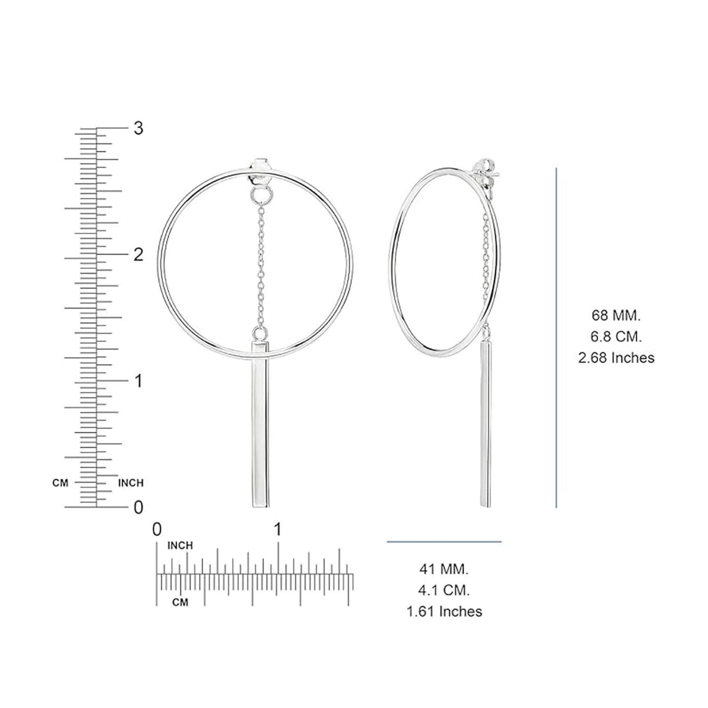 Interchangeable Circle Drop Earrings