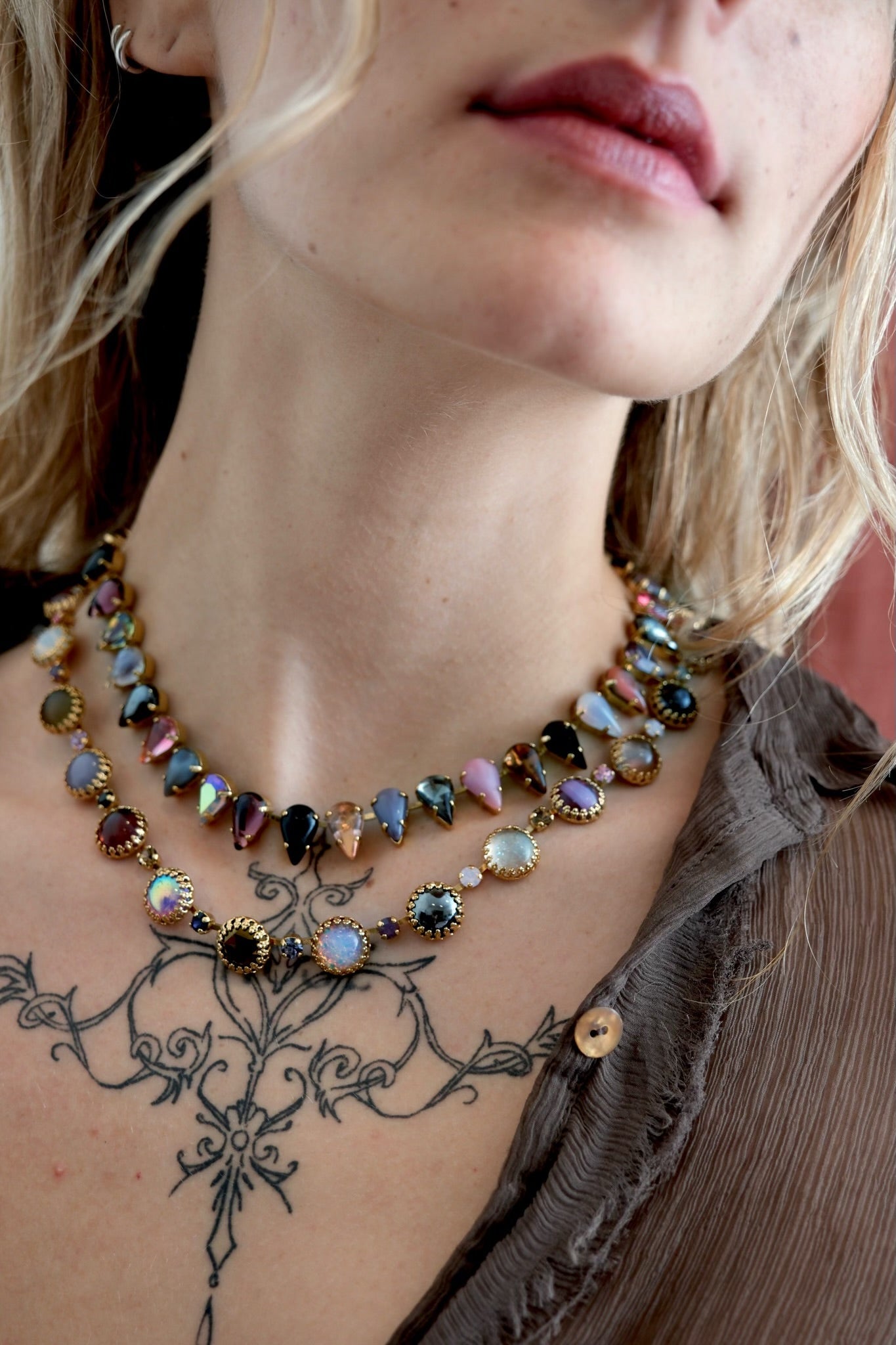 Fang Layering Choker in Punk Rocks | Gold