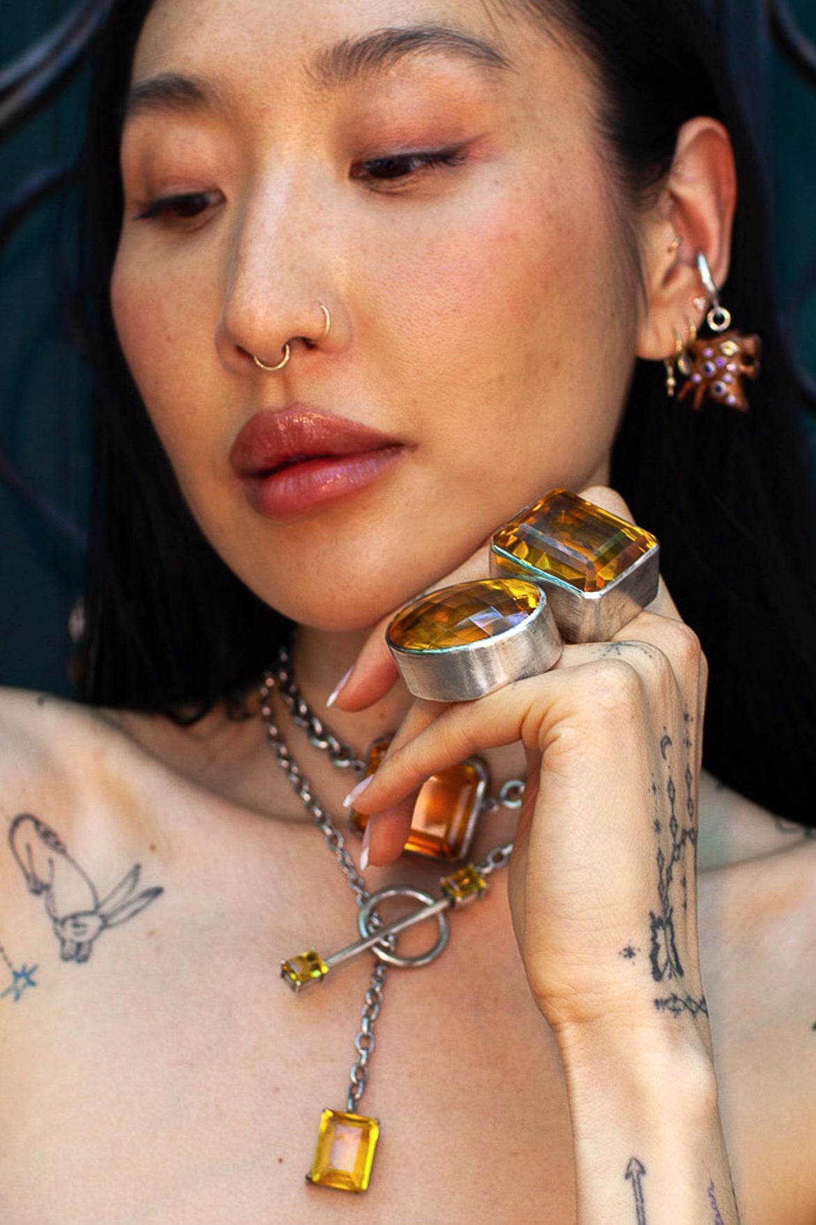 Oval Colossus Ring in Golden | Silver