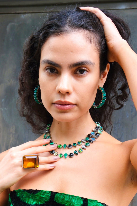 Layering Choker in Alligator | Silver