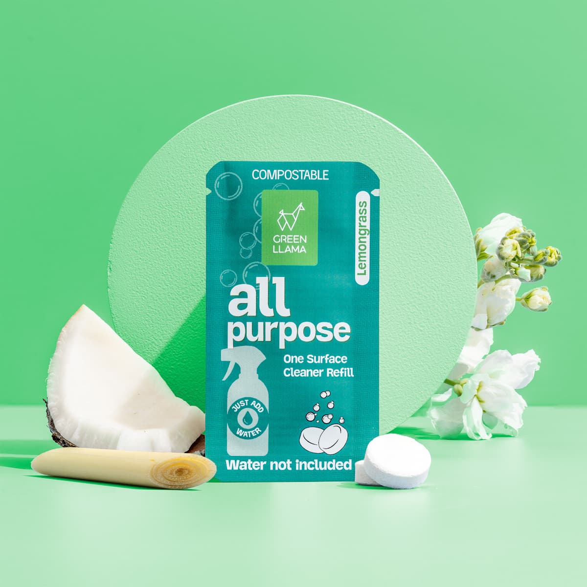 All-Purpose Spray Glass Bottle Cleaning Kit with Lemongrass Essential Oil + Sleeve