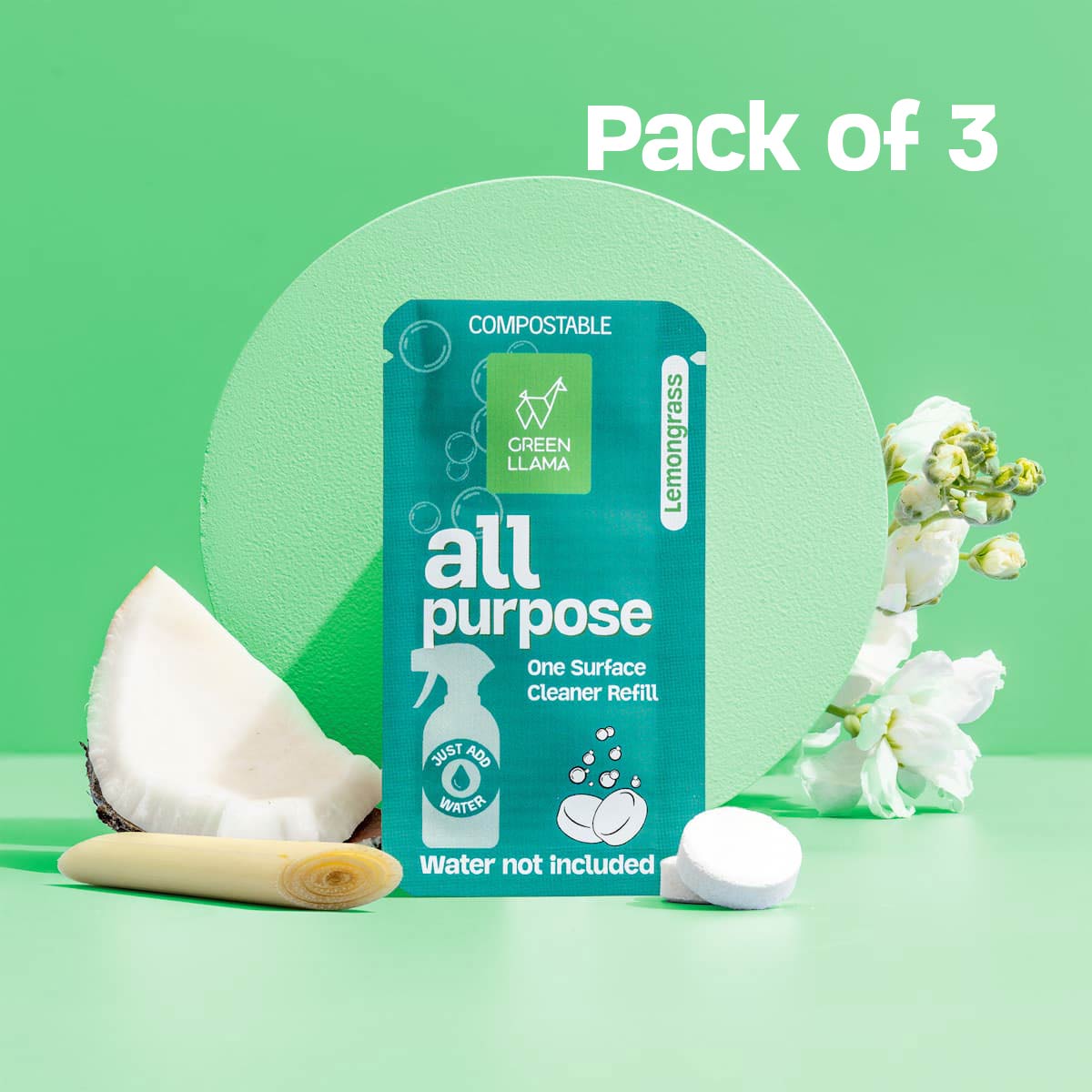 All-Purpose Cleaner Refills | Lemongrass Fragrance | Pack of 3
