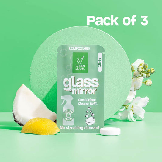 Glass + Mirror Cleaner Refills | Litsea Cubeba Fragrance | Pack oF 3