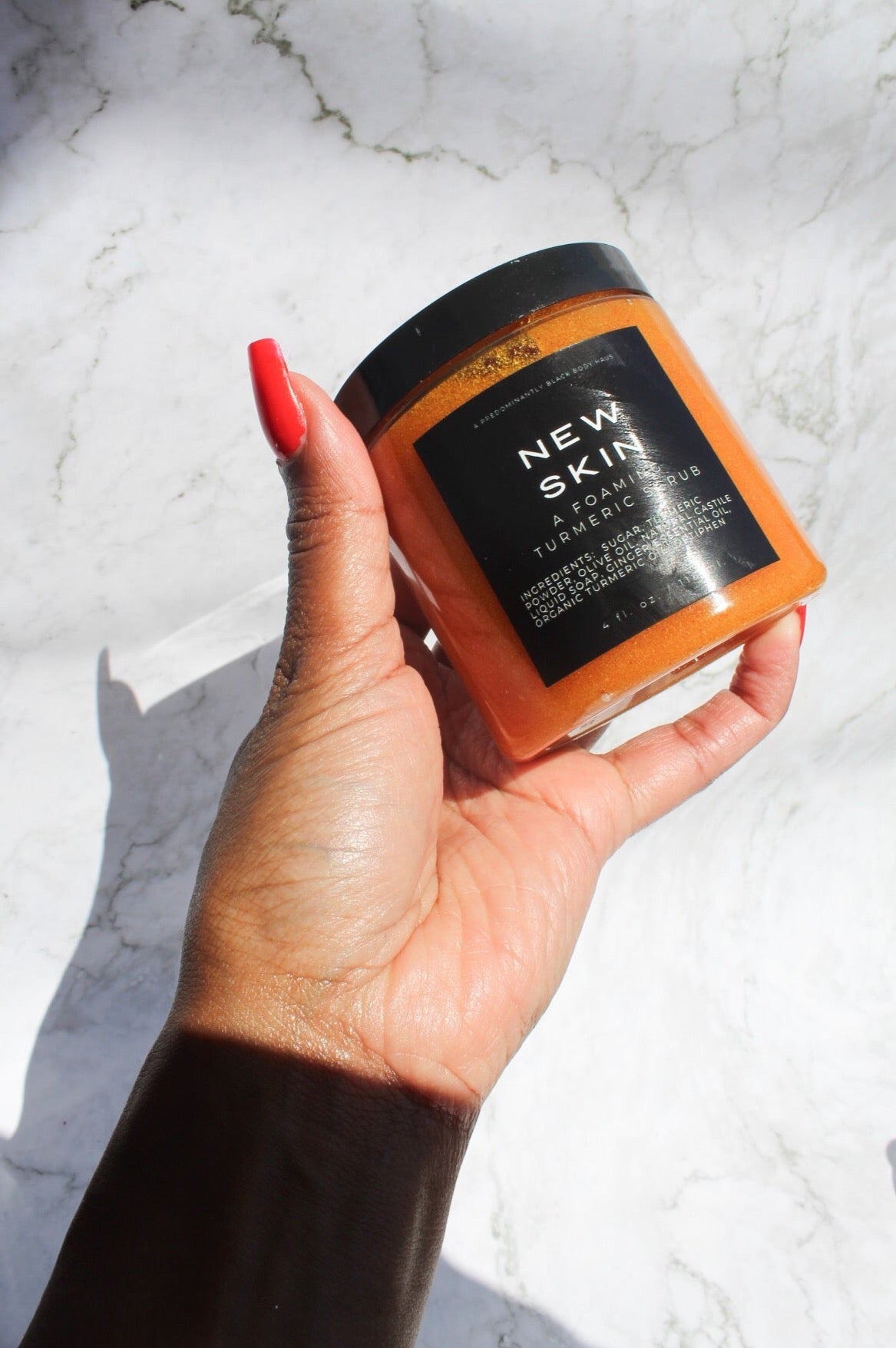 New Skin Foaming Turmeric Scrub