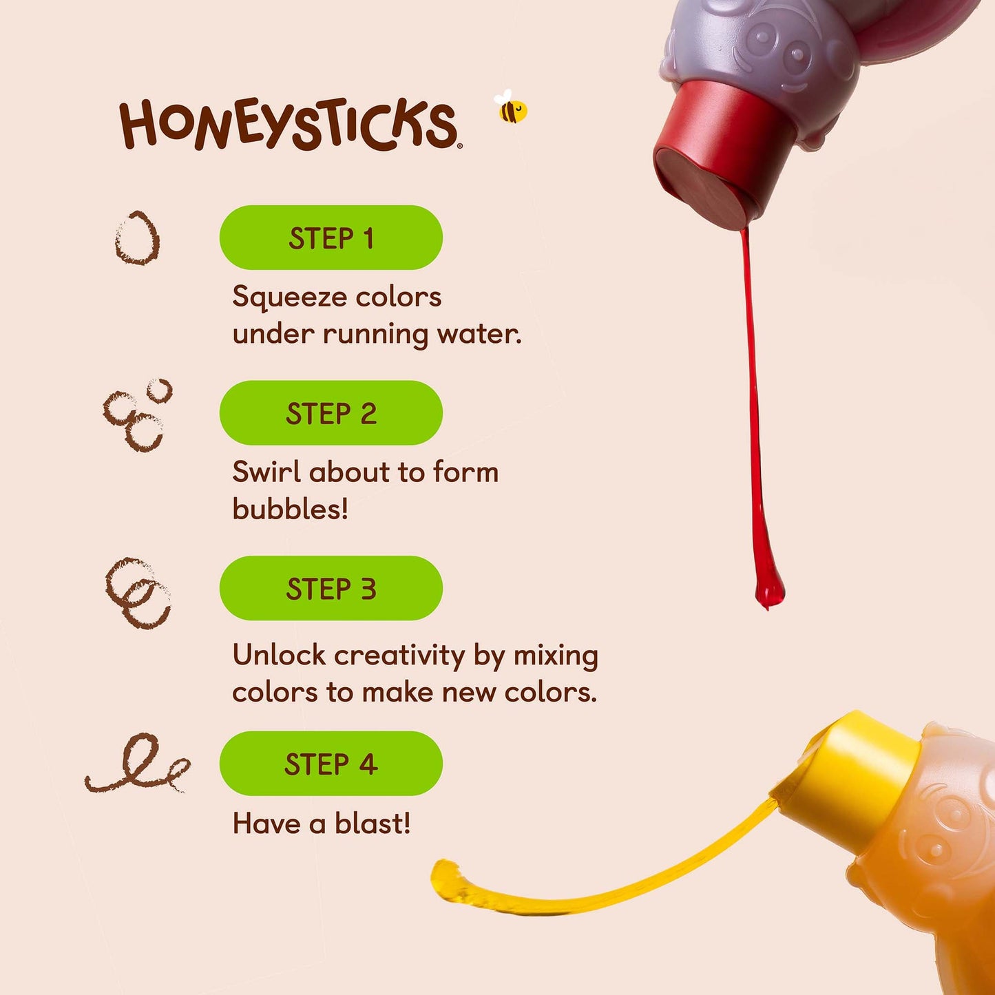 Honeysticks Bubble Bath Color Mixing