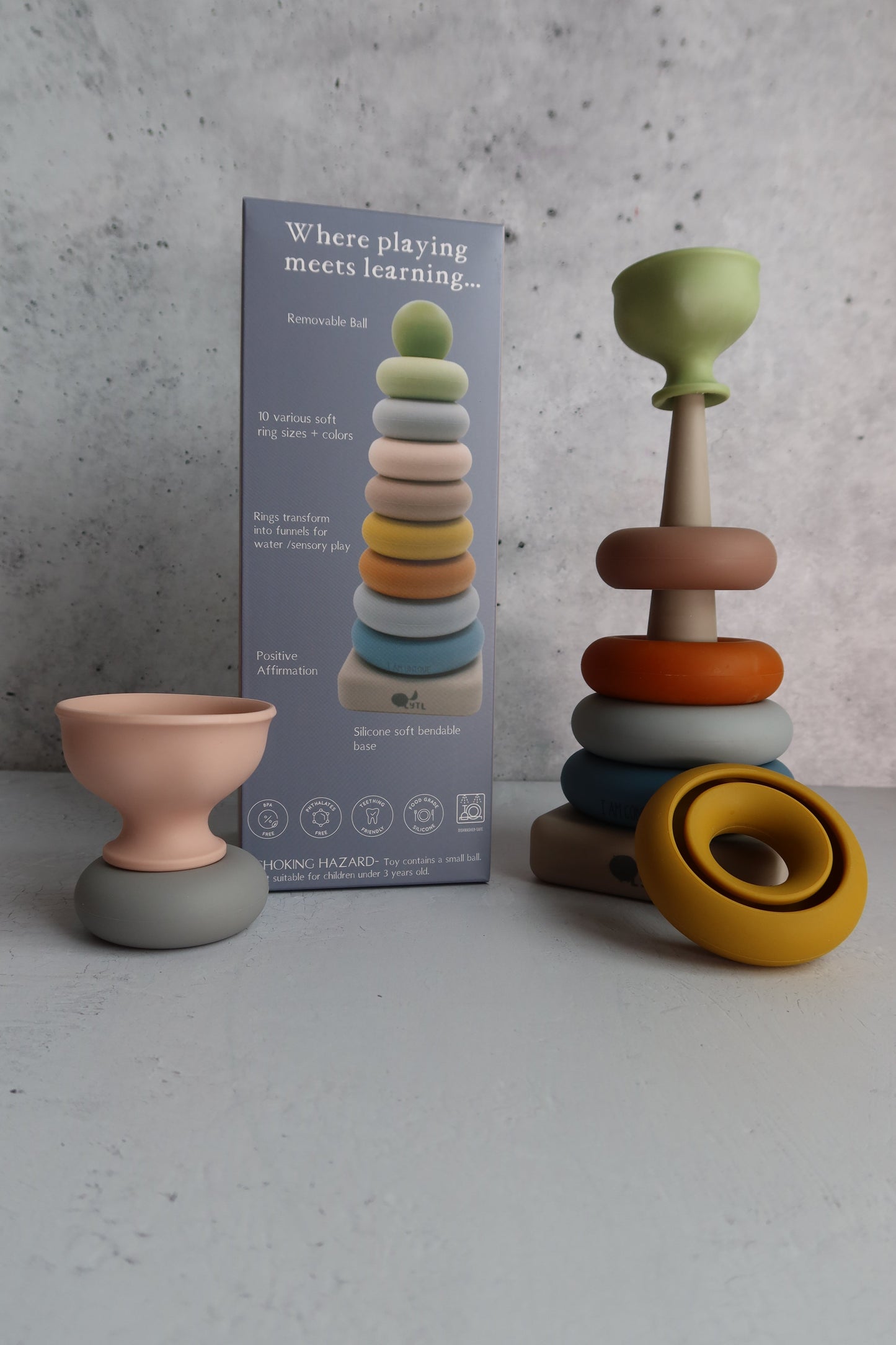 Silicone Ring Stacking Toy |10pc| LYTL®️