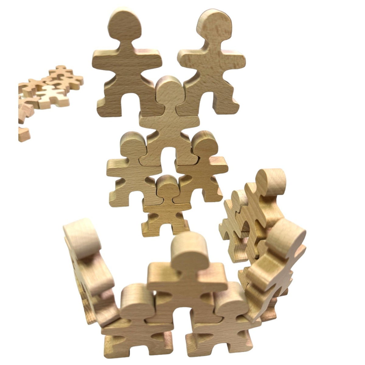 32-Piece Wooden Little Balancing People Stacking Set
