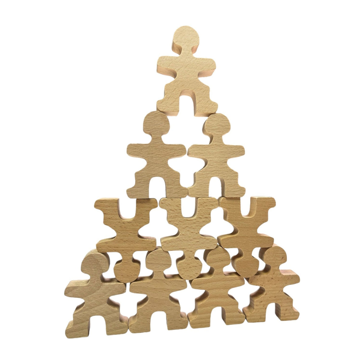 32-Piece Wooden Little Balancing People Stacking Set