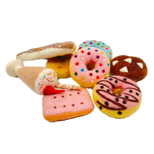 Handmade in Nepal 100% | Wool Felt Foods Play Set