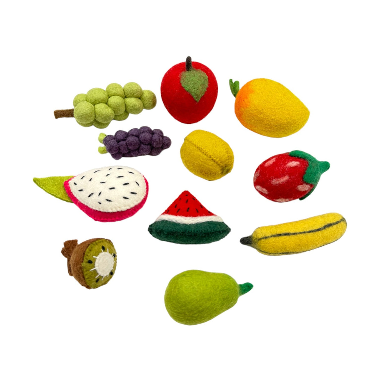 Handmade in Nepal 100% | Wool Felt Foods Play Set