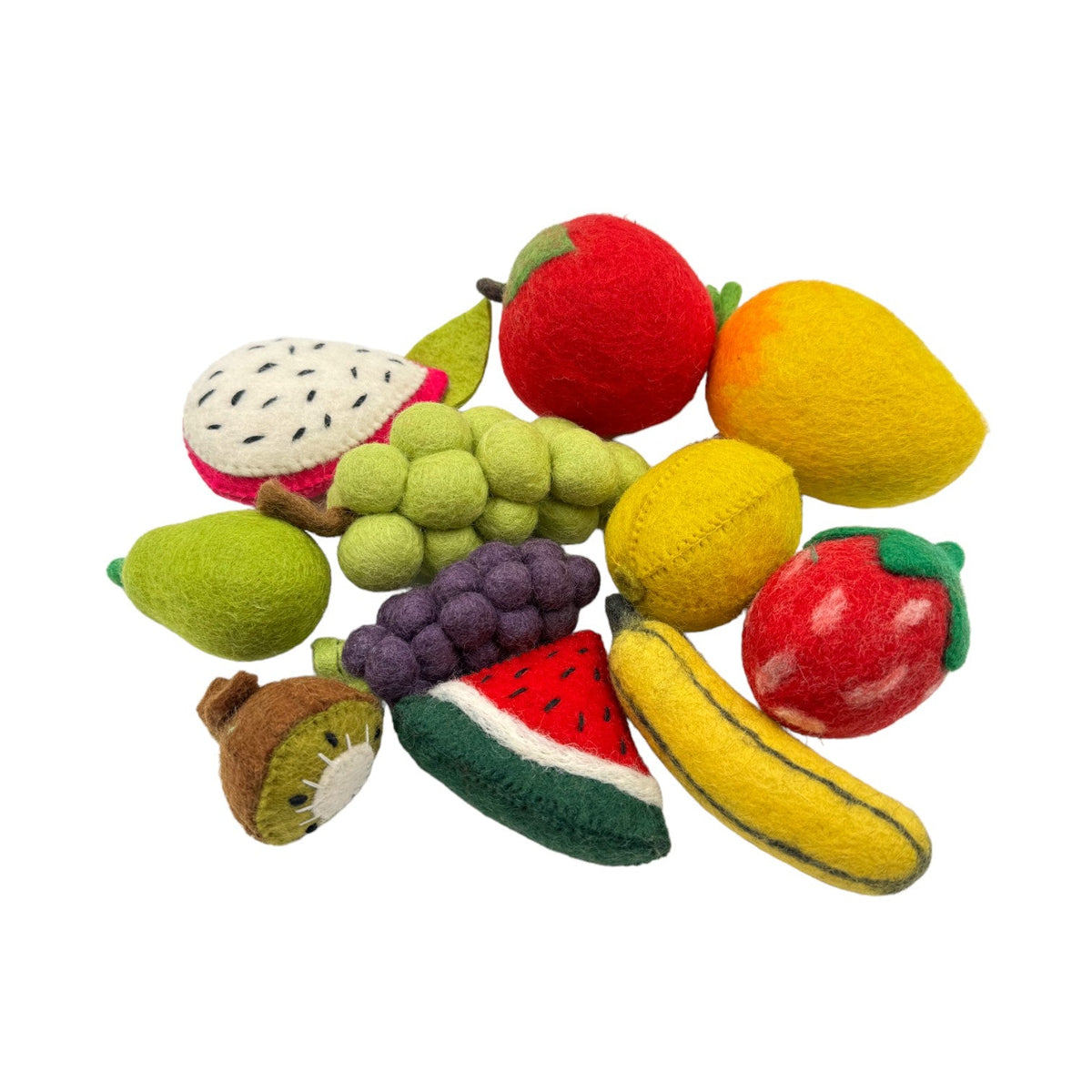 Handmade in Nepal 100% | Wool Felt Foods Play Set