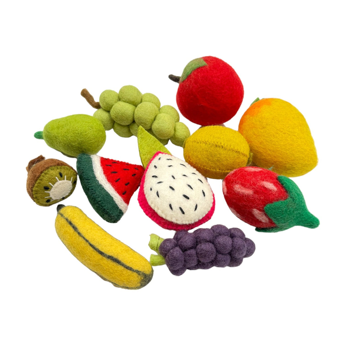 Handmade in Nepal 100% | Wool Felt Foods Play Set