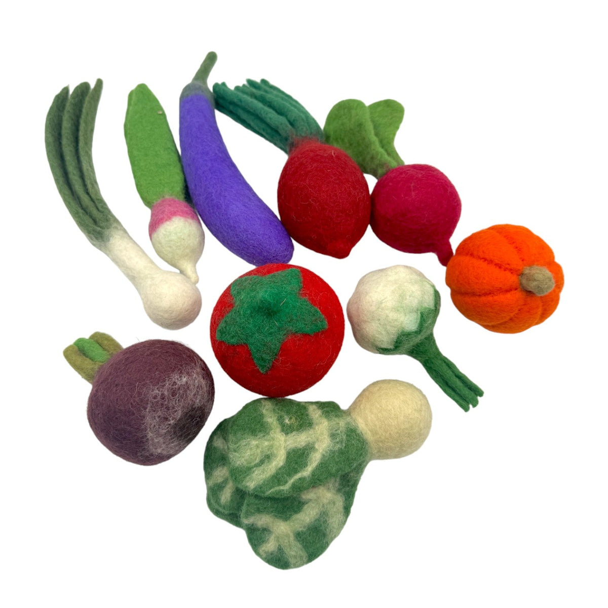 Handmade in Nepal 100% | Wool Felt Foods Play Set