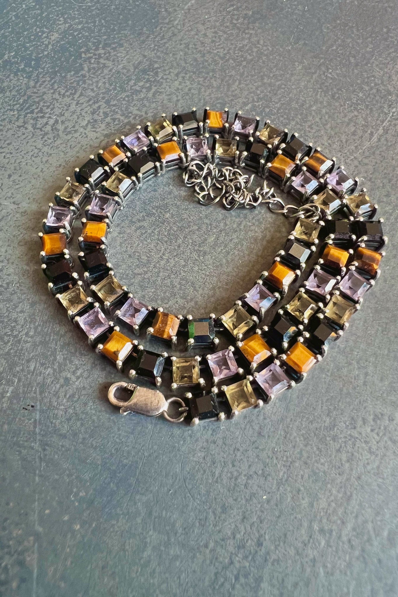 Tennis Necklace in Punk Rocks | Silver