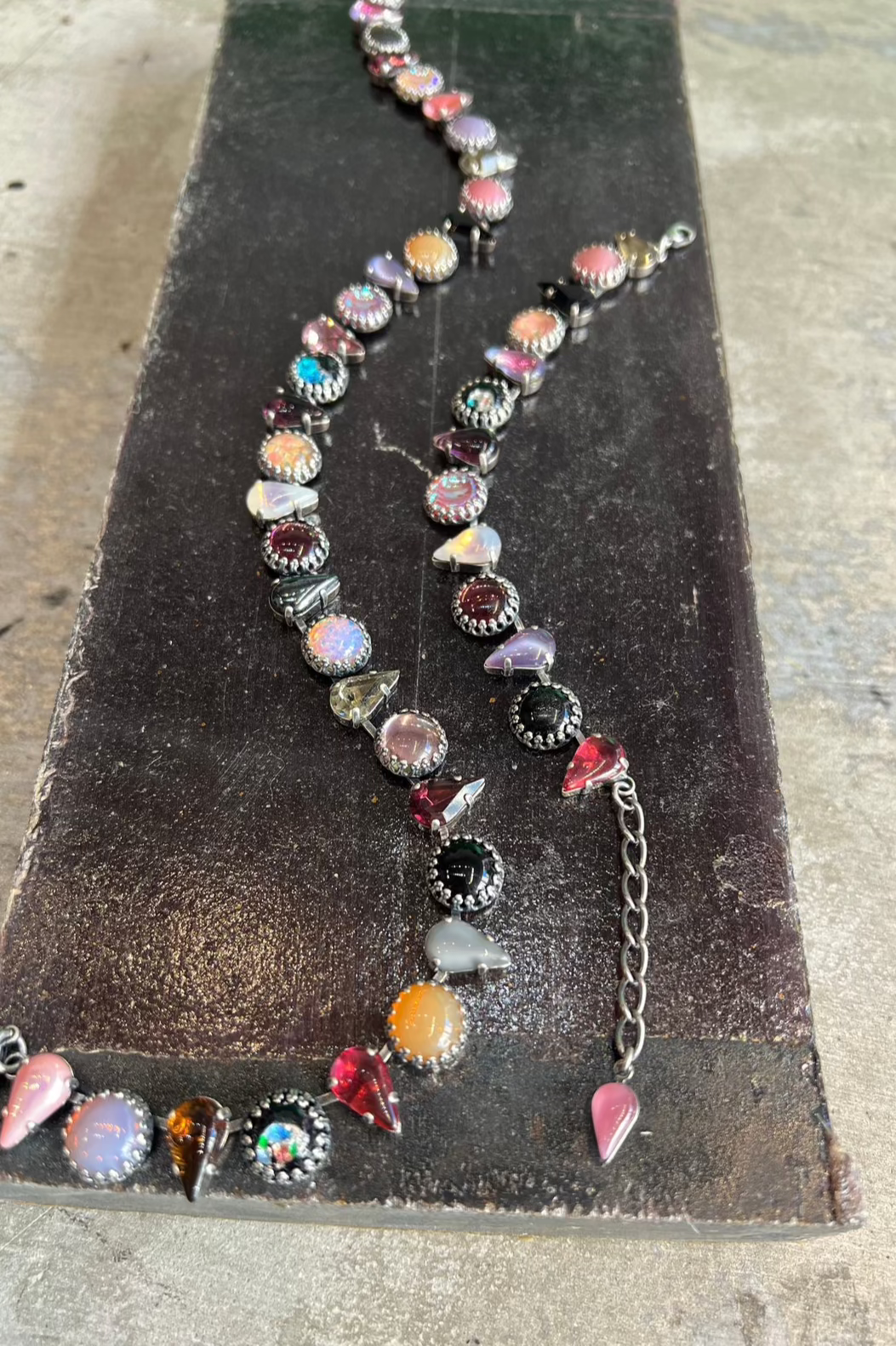 Layering Bracelet in Punk Rocks | Silver