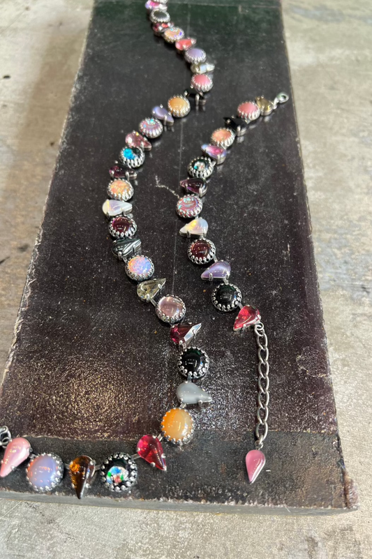 Layering Bracelet in Punk Rocks | Silver