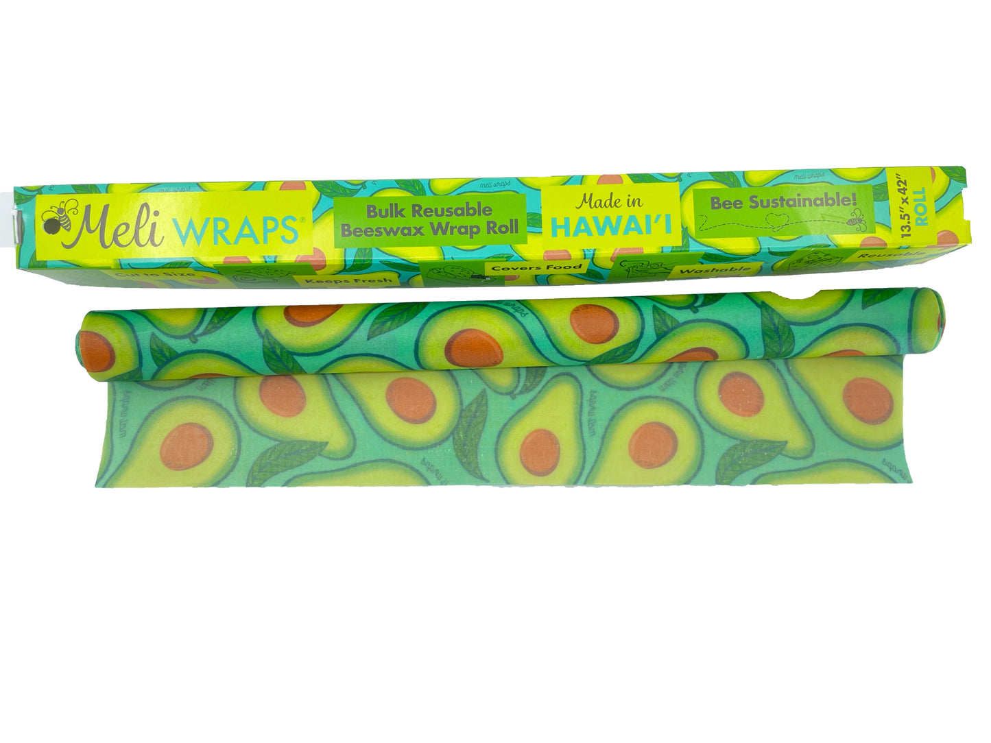 Beeswax Wrap Bulk Roll | Avocado Print