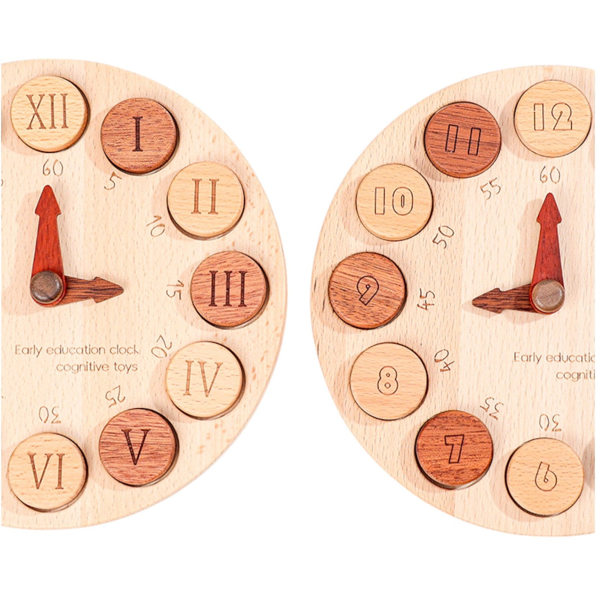 Wooden Cognitive Learning Clock
