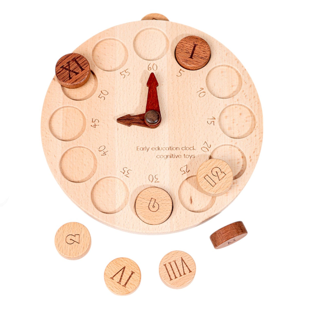 Wooden Cognitive Learning Clock