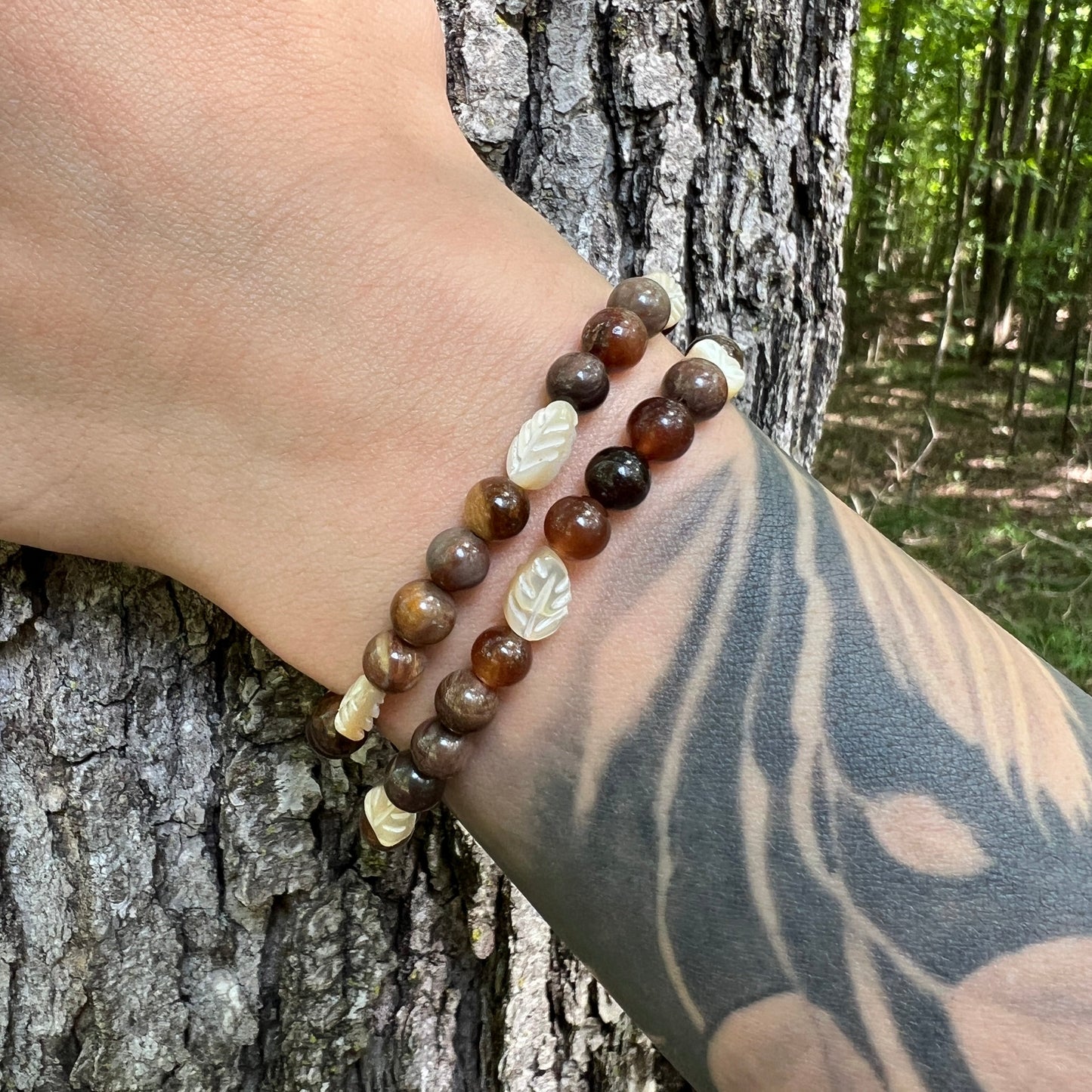Light Bracelet | Mother of Pearl | Wood Opal