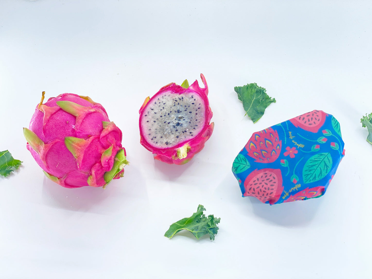 Beeswax Food Wrap | Dragonfruit Print