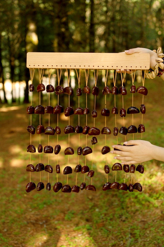 Handmade Juju Duckvine Seed Shell Bar Wind Chime