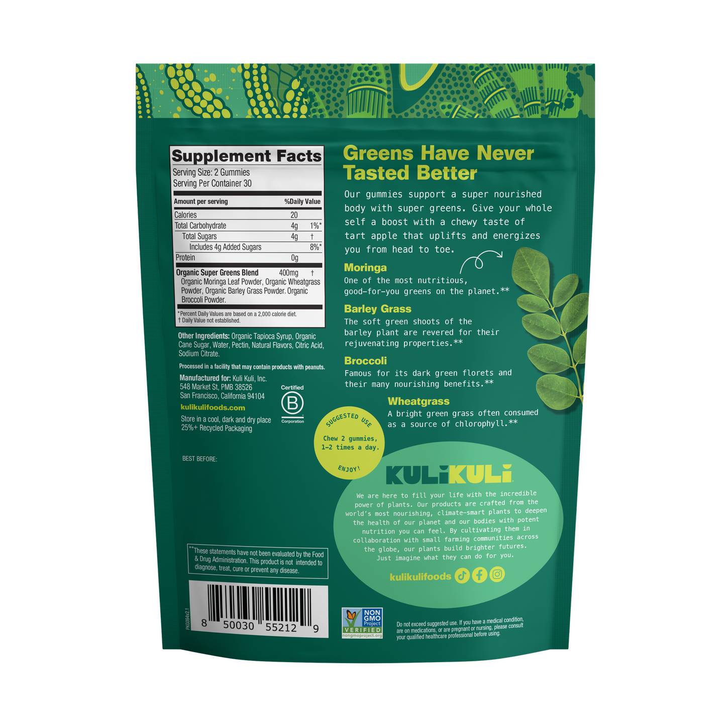 Moringa + Super Greens Superfood Gummies