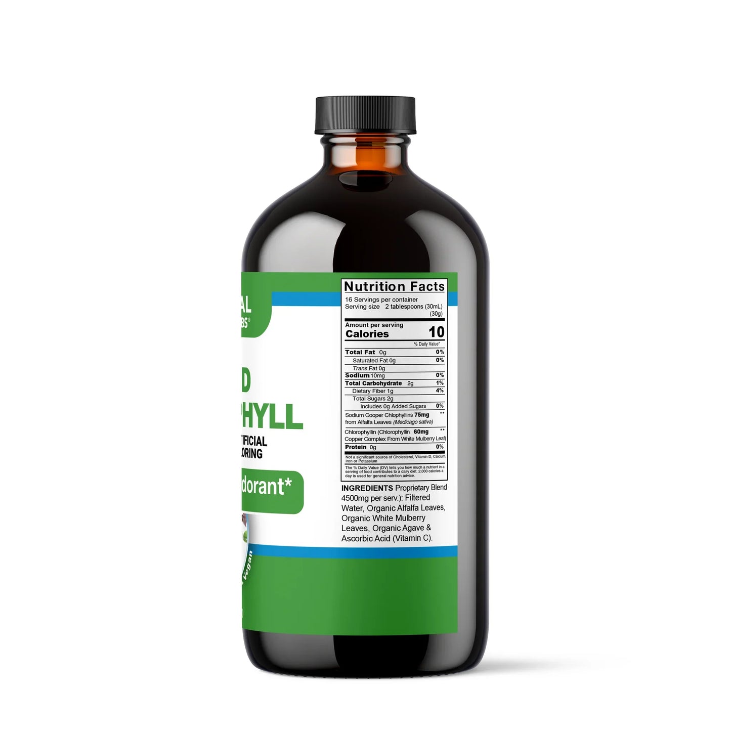 Organic Liquid Chlorophyll | Alfalfa + White Mulberry Detox Formula