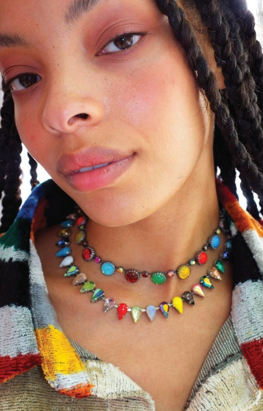 Layering Choker in Aurora Fang | Silver