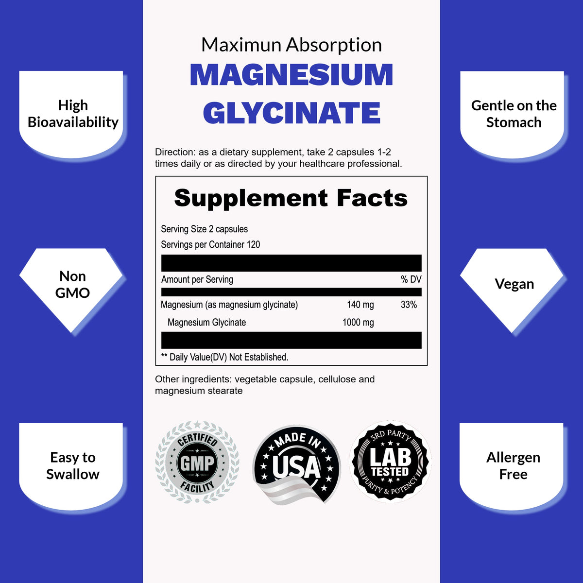 Magnesium Glycinate 500mg