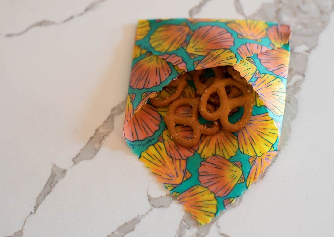 Beeswax Food Wrap | Sunrise Shell Print