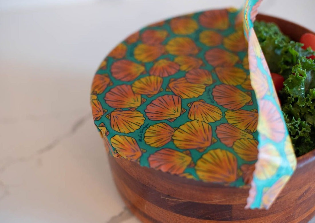 Beeswax Food Wrap | Sunrise Shell Print