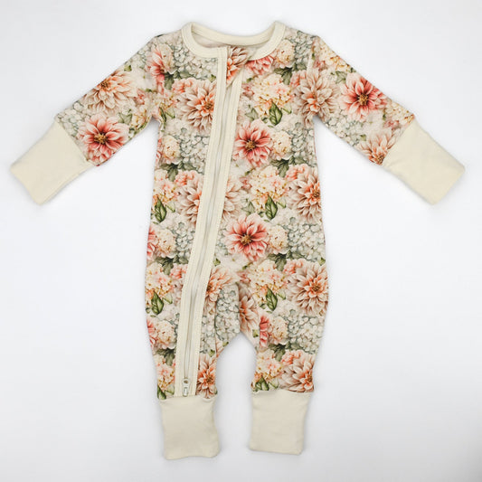 Organic Cotton Baby Pajamas 2-Way Zip Front Zipper Sleeper | Mirabelle