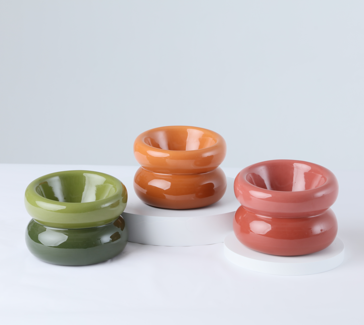 PEHOM | Soufflé Pet Bowl | Avocado Green