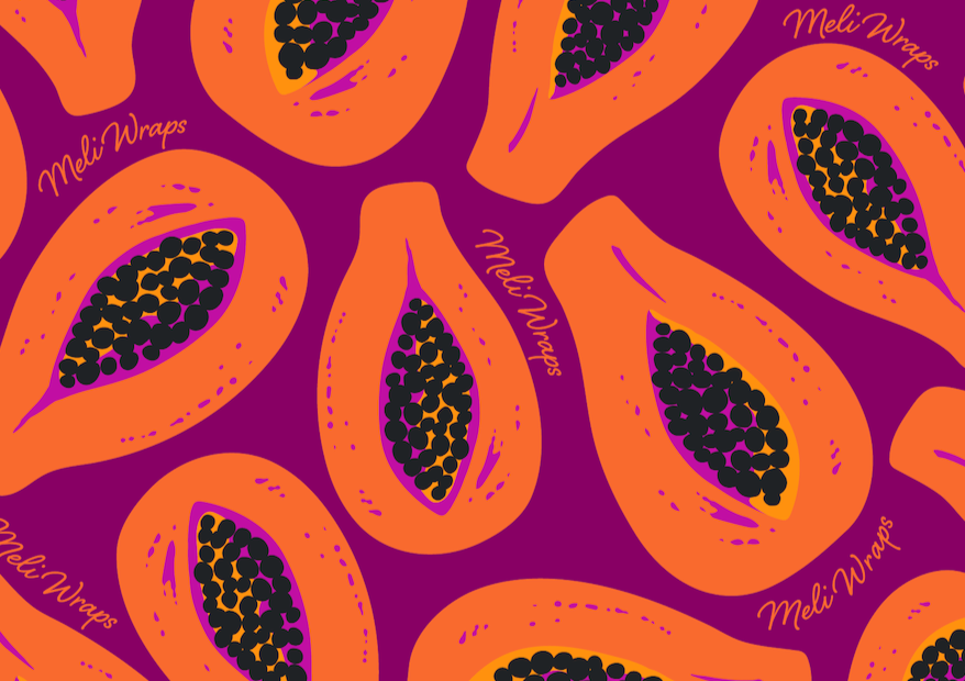 Papaya Kitchen Towel 100% Cotton | Set of 2