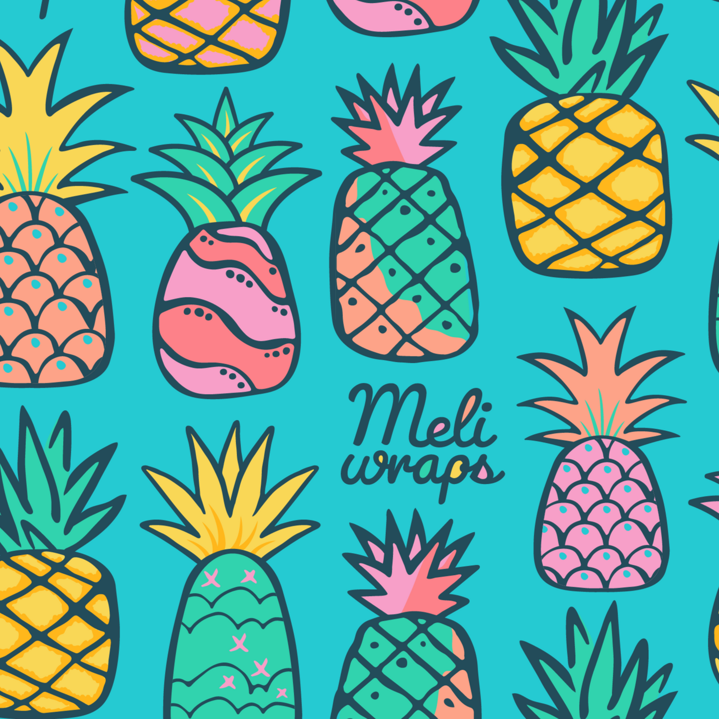 Beeswax Food Wrap | Pineapple Print