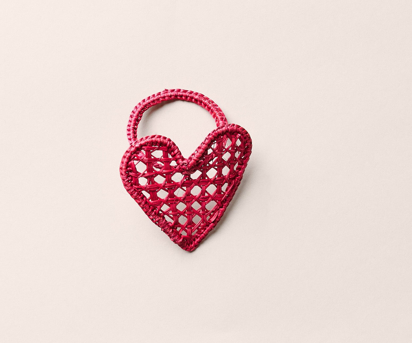 Handwoven Heart Napkin Rings | Set of 4 Palm Napkin Holders