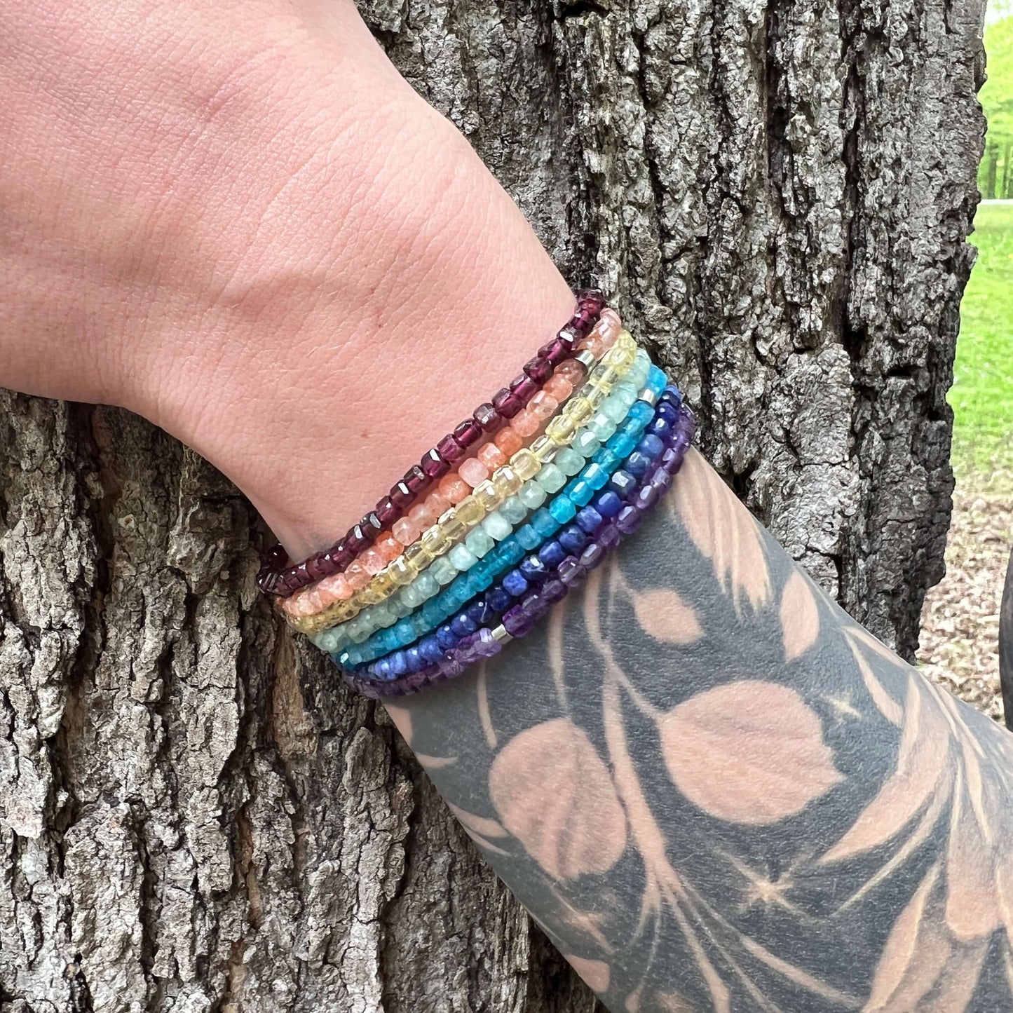 Amethyst Cube Bracelet