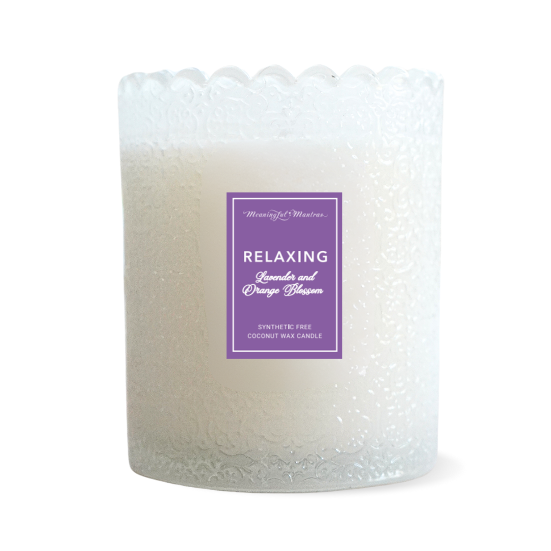 Relaxing Lavender Orange Natural Candle