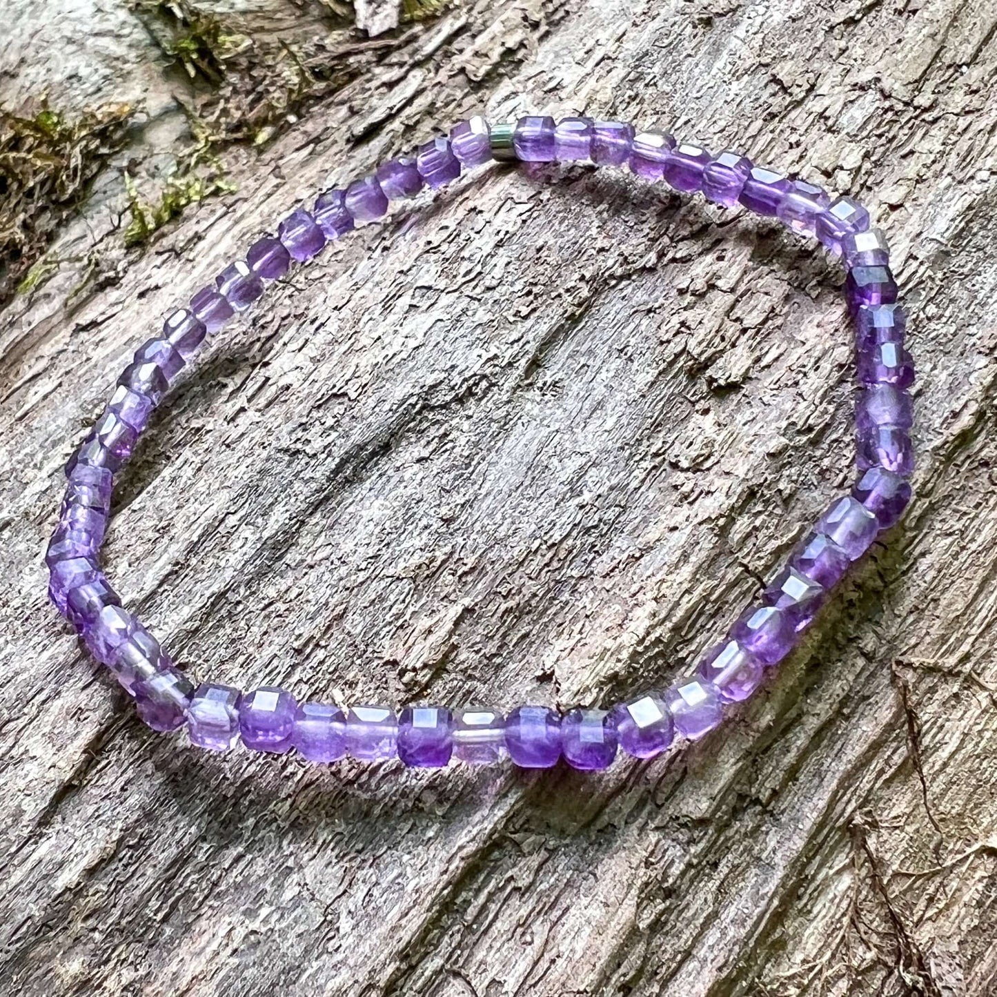 Amethyst Cube Bracelet
