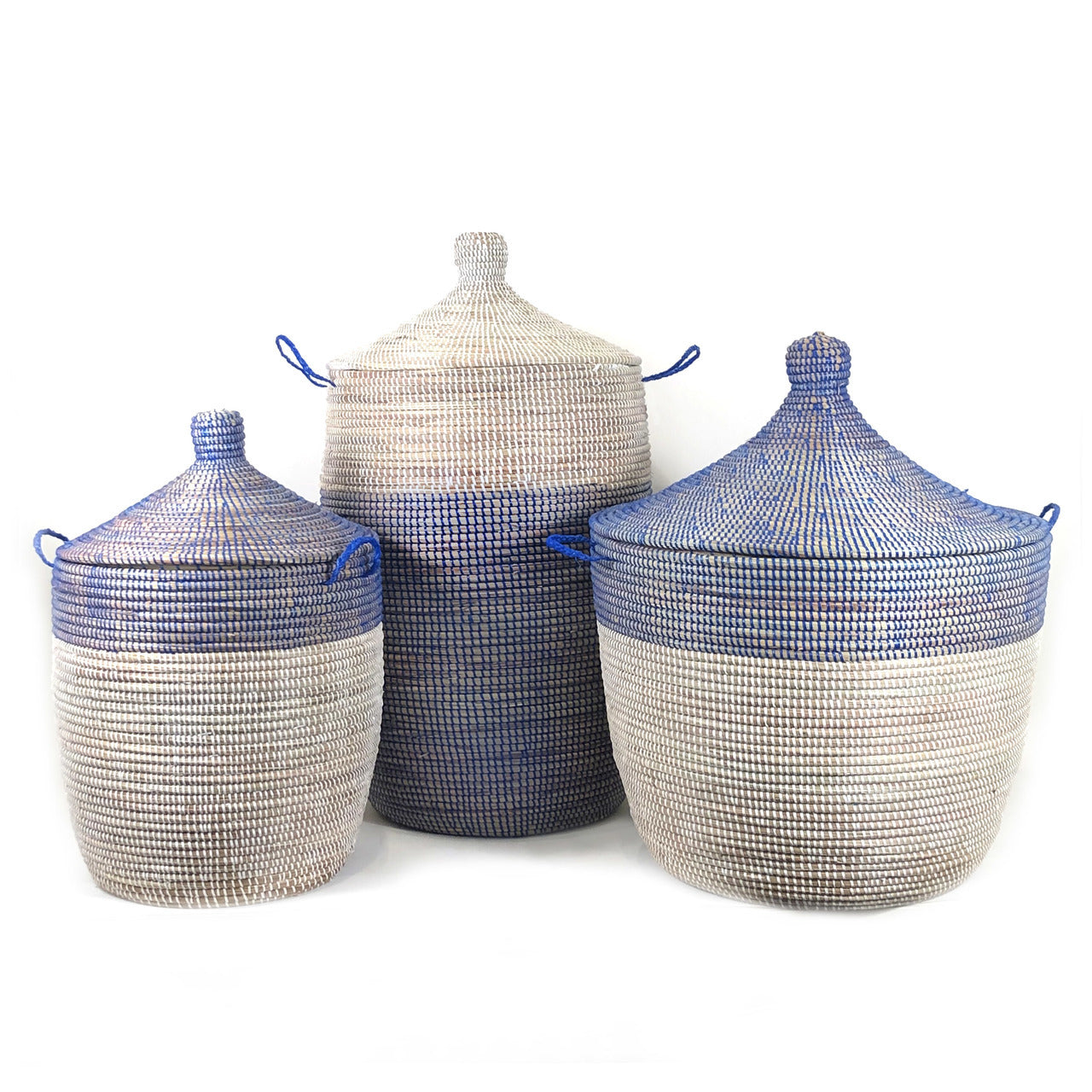 Low Storage Two-Tone Basket | Navy + White