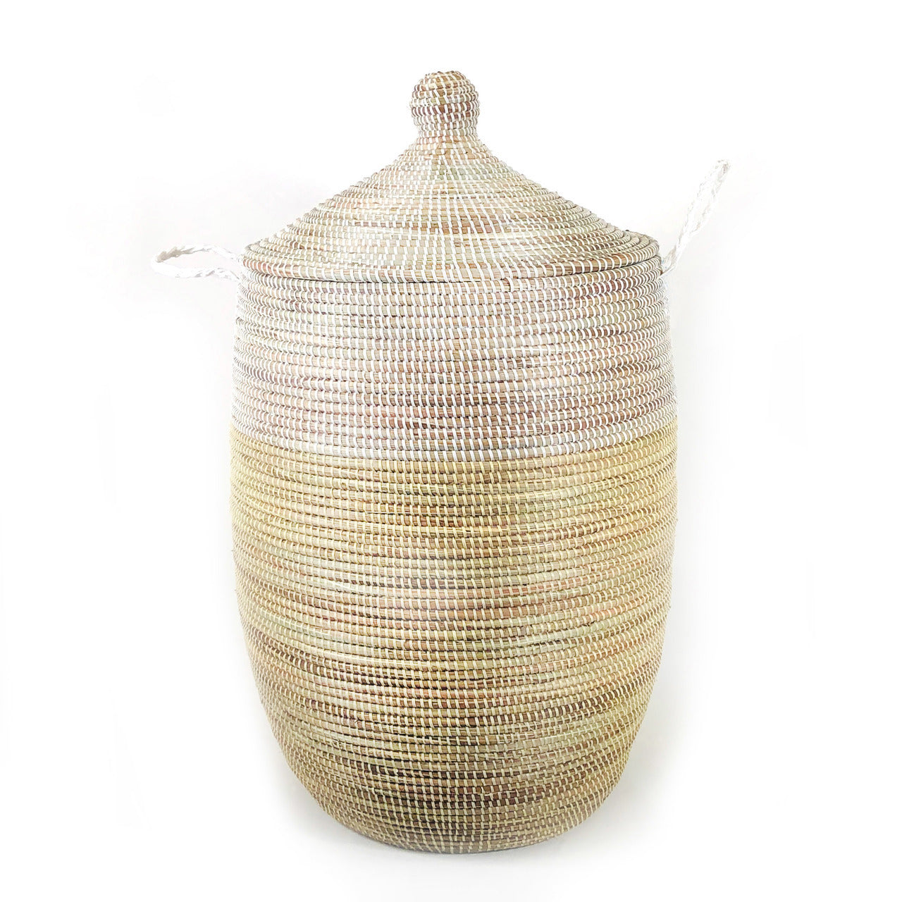 Large Two-Tone Basket | Natural + White